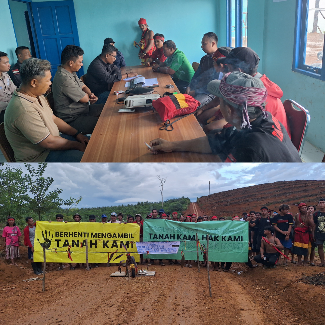 Dokumentasi pemasangan Mandoh Adat di blok N PT Mayawana Persada